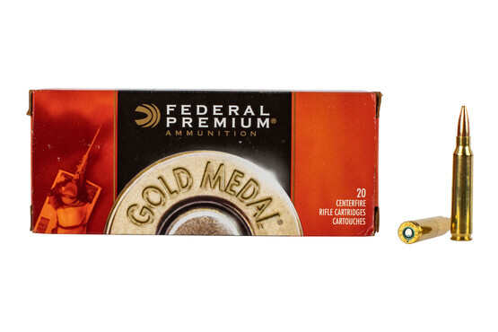 Federal Gold medal Match 223 Ammunition is loaded with Sierra MatchKing boat tail hollow point bullets